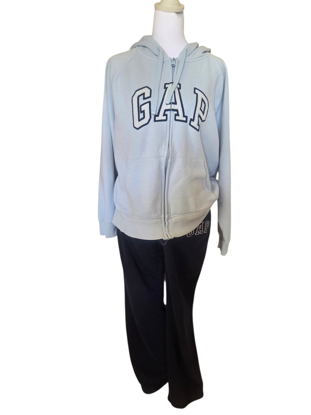GAP Light Blue Zip Hoodie with Navy Joggers